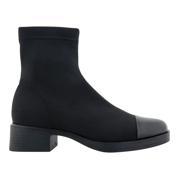 NWT Aerosoles Womens DIMMI Ankle Bootie DIMMI Black Stretch Fabric 6M - Picture 6 of 14